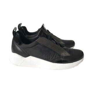 Vaneli Alima Beaded Sneakers Shoes Womens 8 Black Lace Up Nylon Monili Trim Shoe